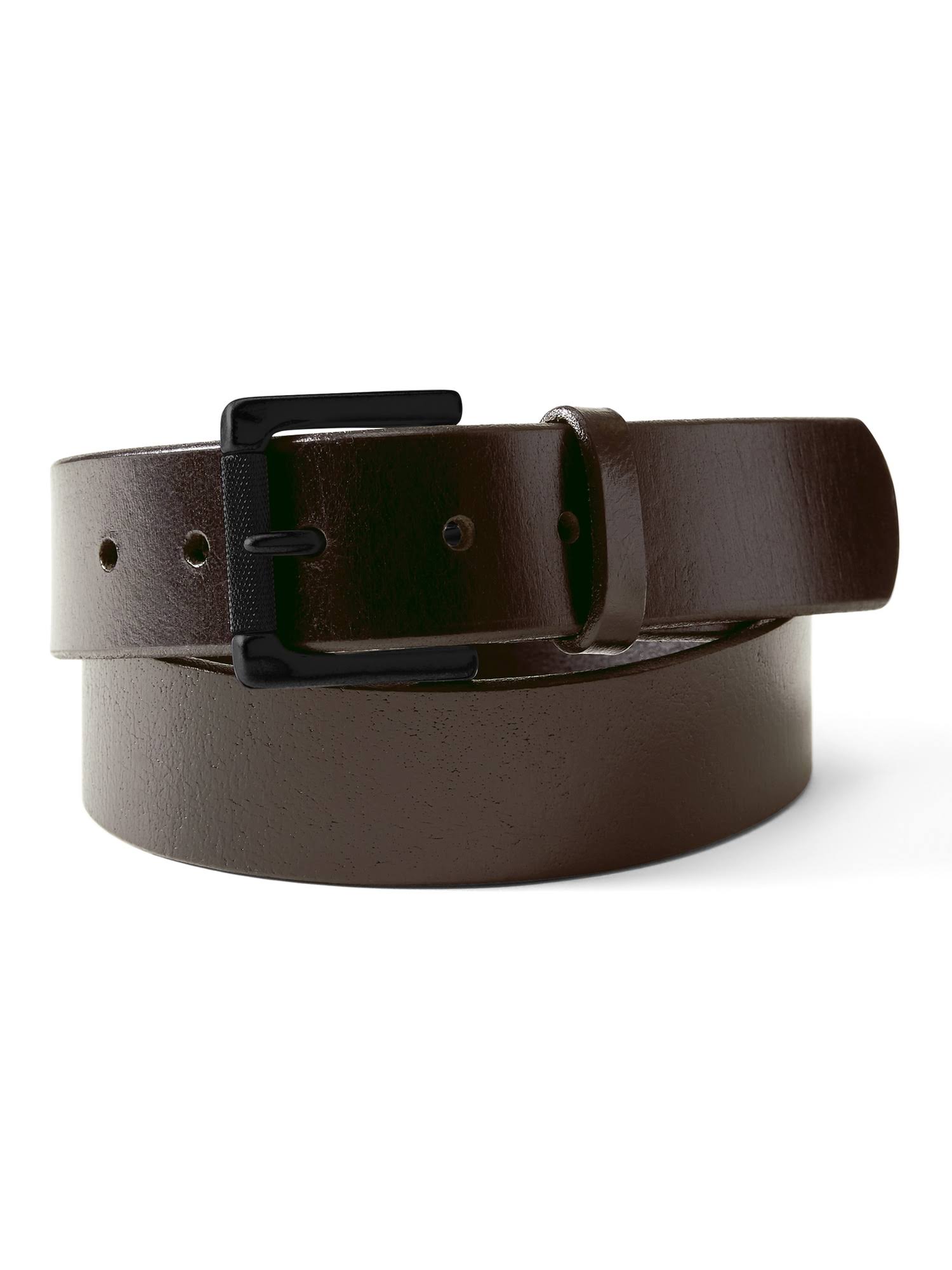 Banana Republic Men's Tumbled Leather Belt Dark Brown Size 30