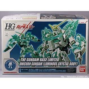 HG 1/144 Gundam Base Limited Unicorn Gundam Light Crystal