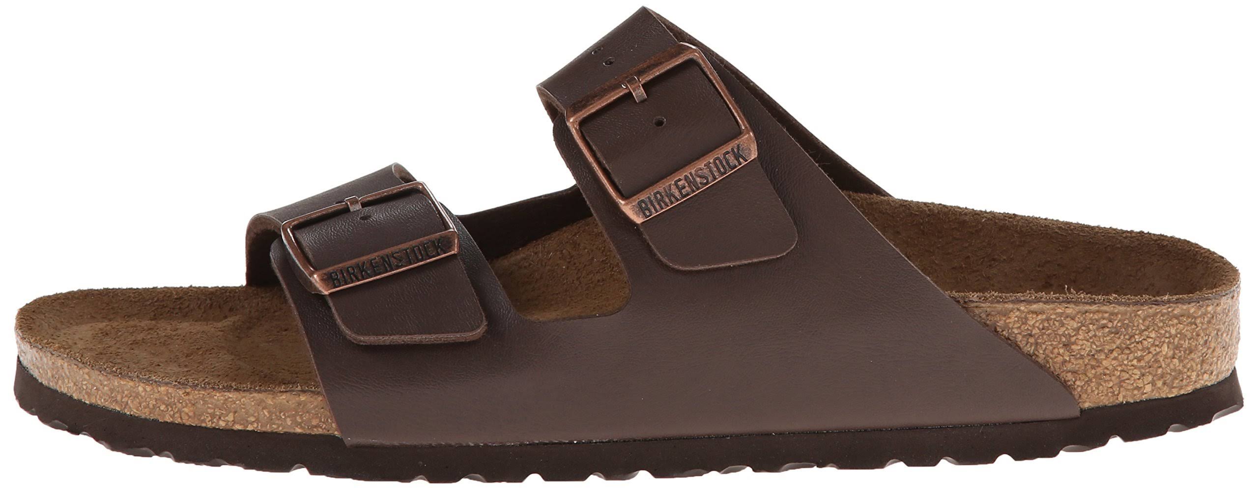 Birkenstock Men's Arizona Birko 2-Band Sandal, Brown, 9