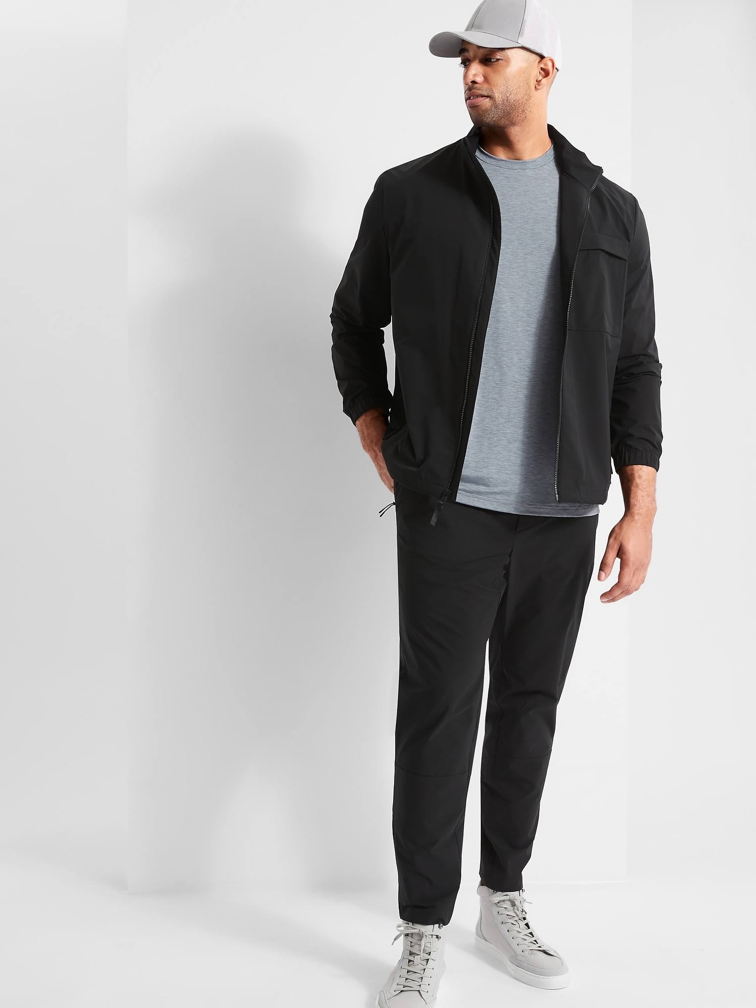 Banana Republic Men's BR Sport Motion Tech Jogger Black Tall Size L