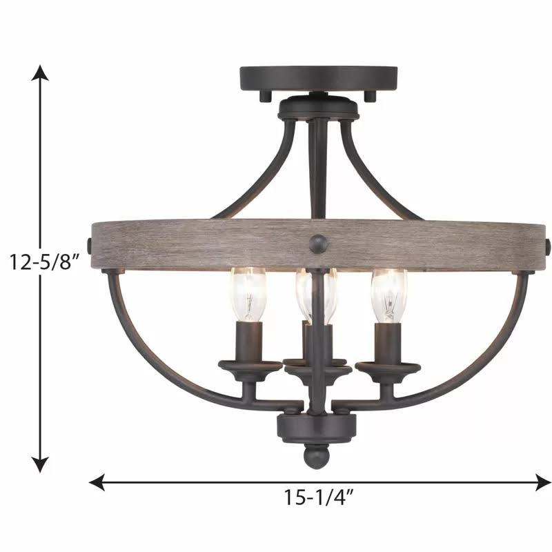 Kowalski 4 - Light 15.25&& Chandelier Style Geometric Semi Flush Mount