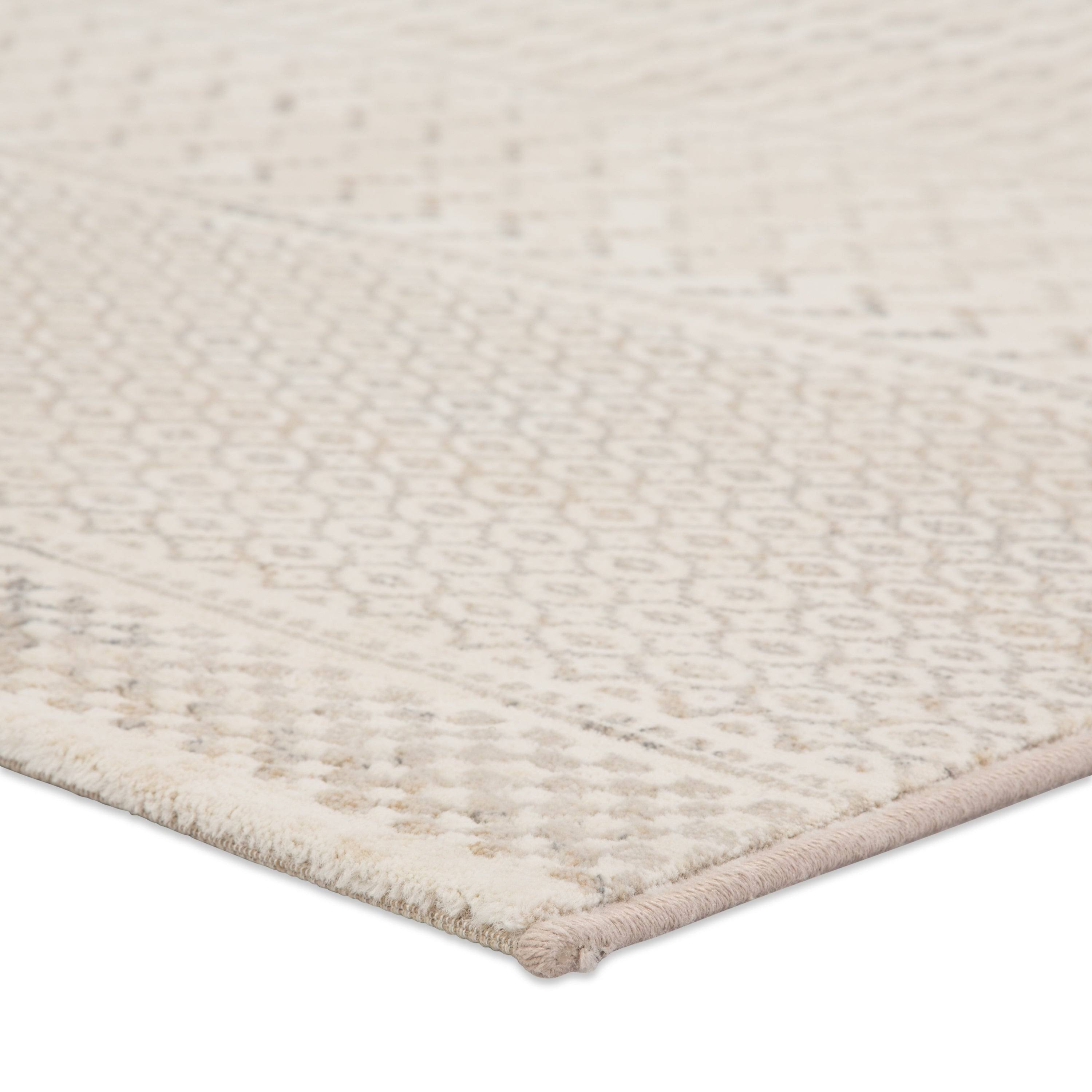 Warren Geometric Area Rug - 7&10x22 x 10&10x22 - White/Grey