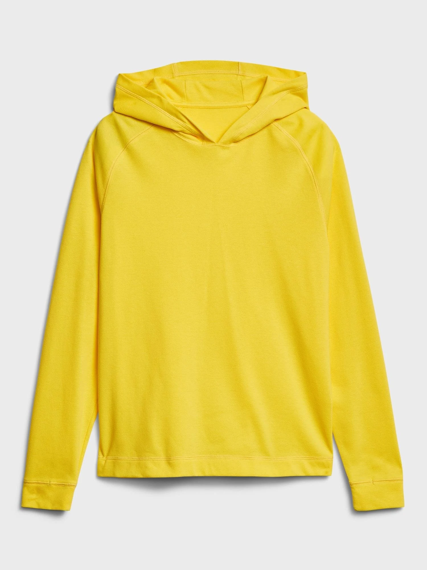 Banana Republic Men's Core Temp Mesh T-Shirt Hoodie Yellow Lemon Spritz Size S