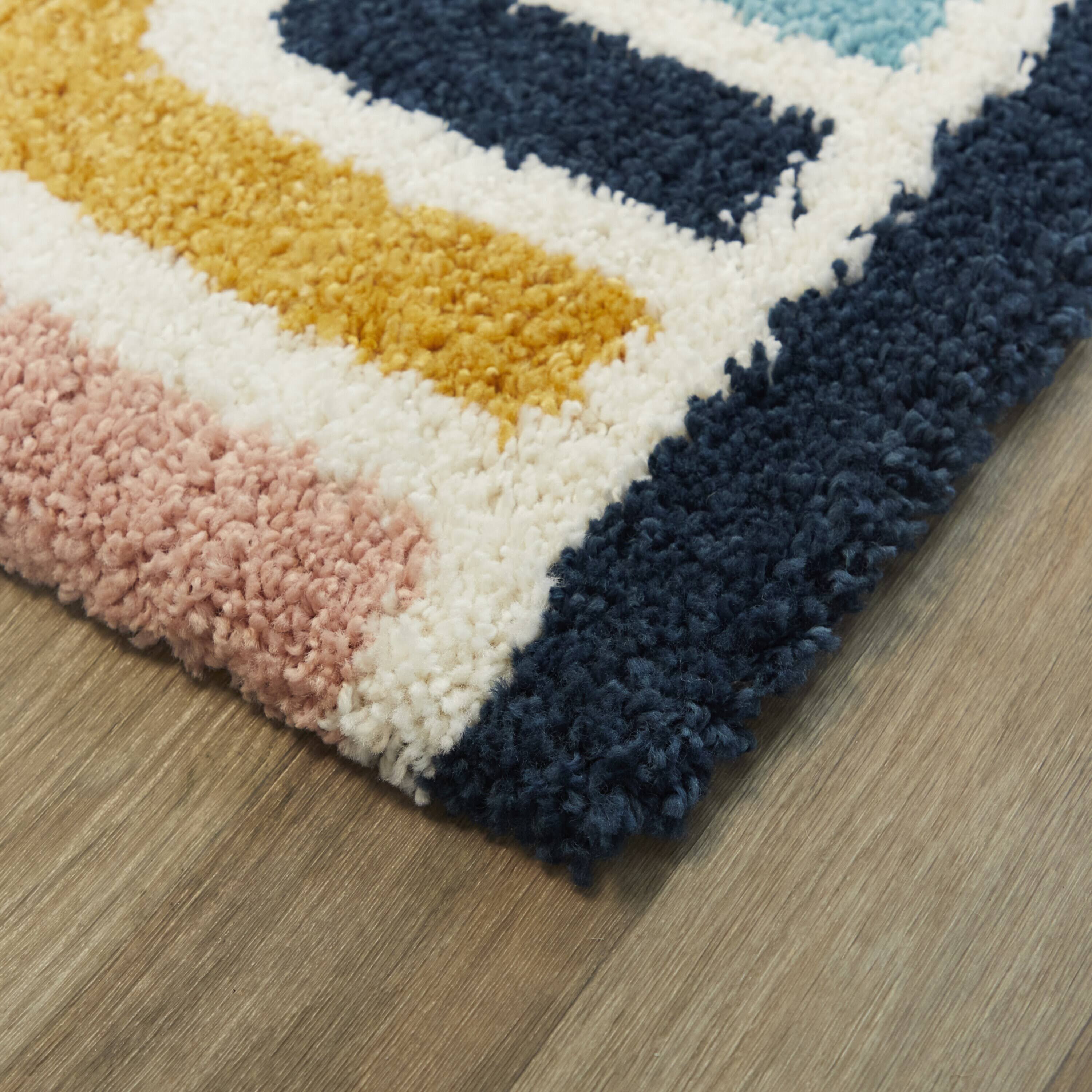 Sylvie Modern Shag Area Rug - 3&11x22 x 5&7x22 - Multicolor