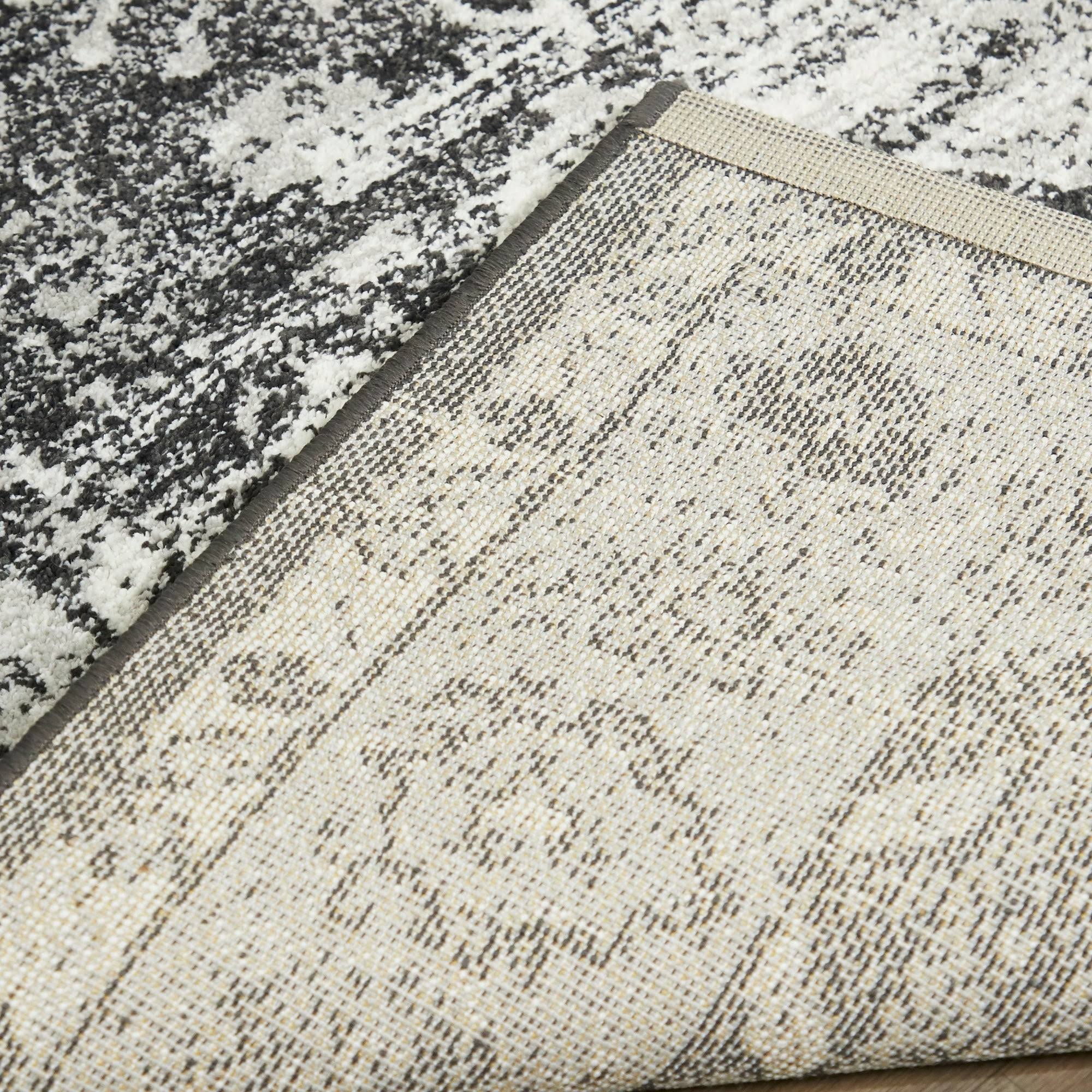 BALTA Dion Charcoal Grey 5 ft. x 7 ft. Persian Medallion Area Rug