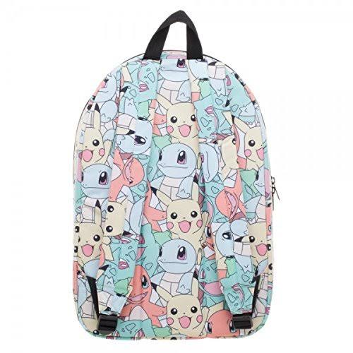 Bioworld Pokemon Pastel Kanto Starters All Over Print Backpack