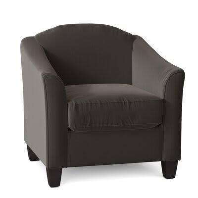 Birkett Armchair Body Fabric: Spinnsol Iron, Leg Color: Black Walnut