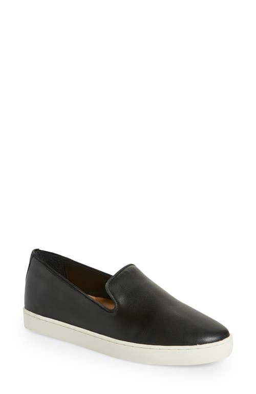Birdies Swift Slip-On Sneaker, Size 12 in Black Leather at Nordstrom