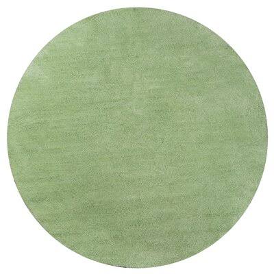 Simoes Geometric Handmade Shag Spearmint Green Area Rug Harriet Bee Rug Size: Round 6'