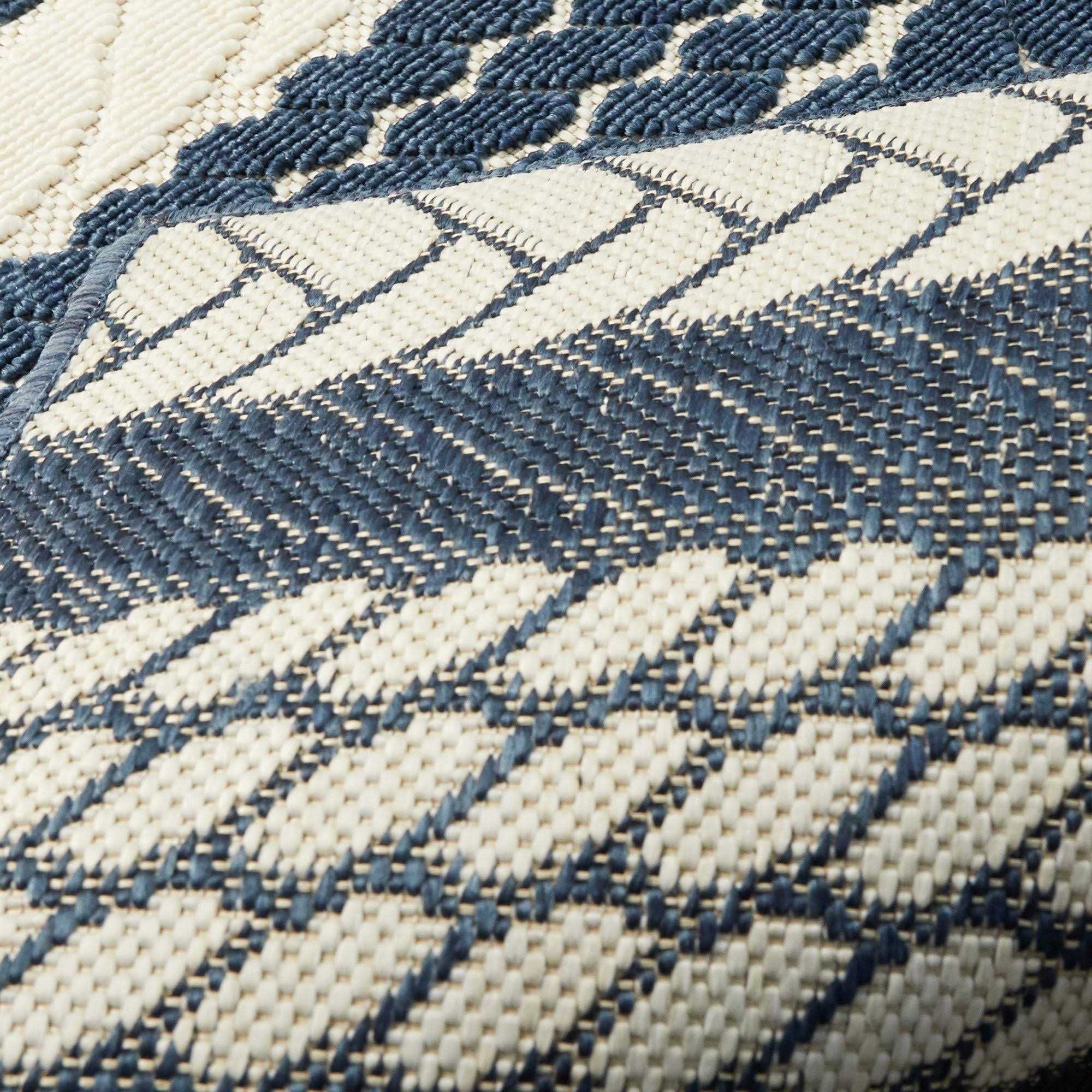 BALTA Caldwell Navy 8 ft. x 10 ft. Nautical Stripe Indoor/Outdoor Area Rug, Blue