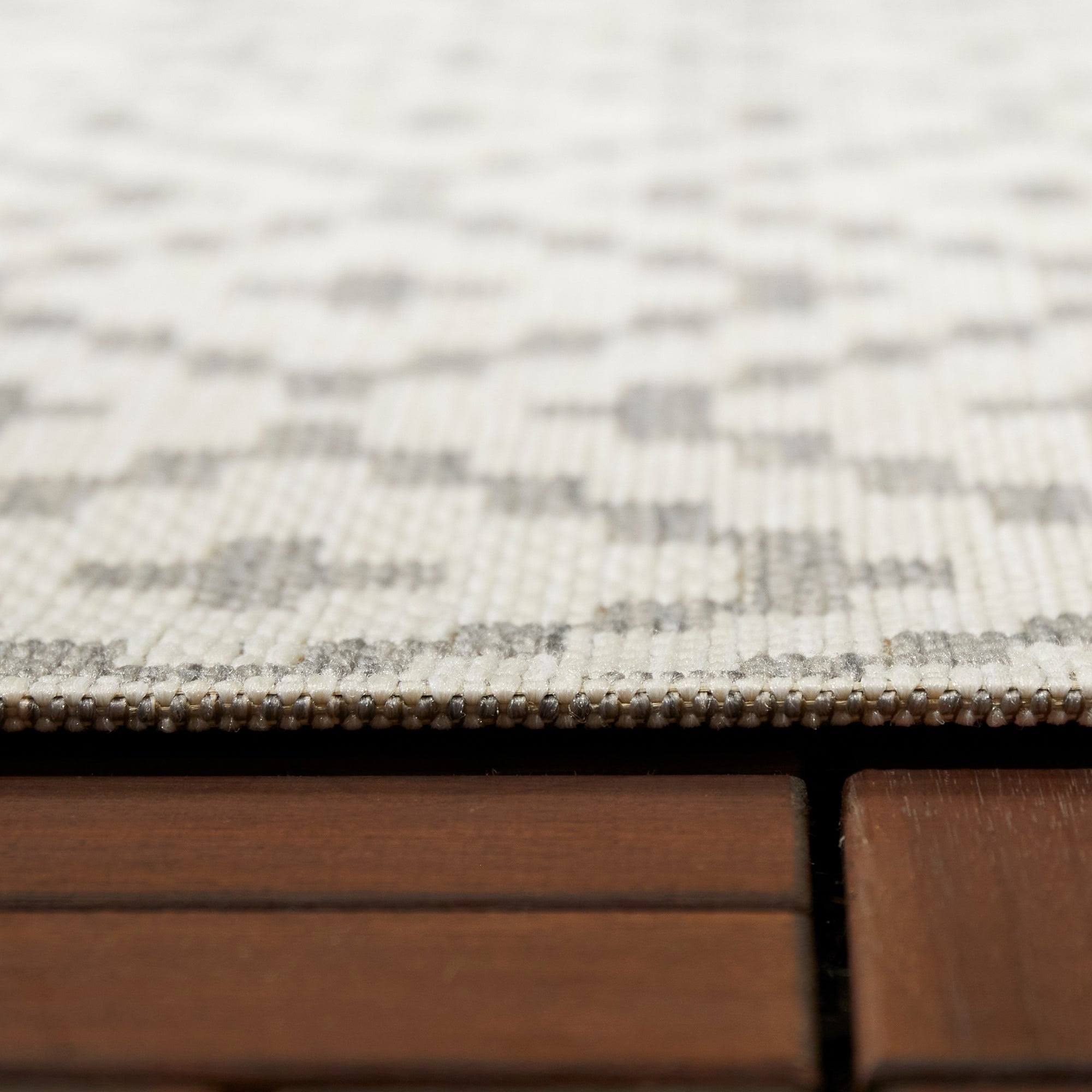 BALTA Cassady Grey 8 ft. x 10 ft. Diamond Trellis Indoor/Outdoor Area Rug