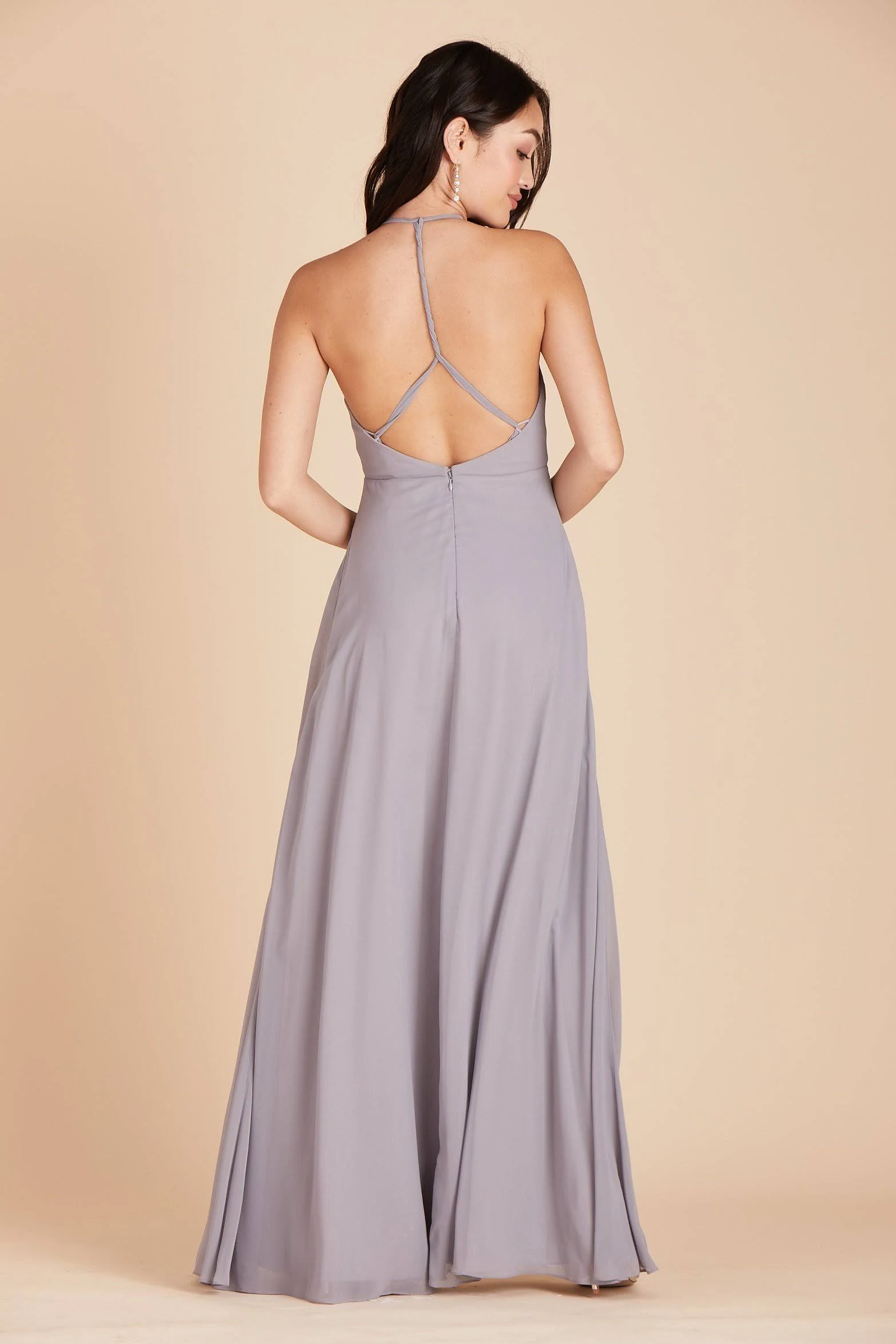 Birdy Grey Moni Convertible Chiffon Bridesmaid Dress in Silver 2XL / Silver