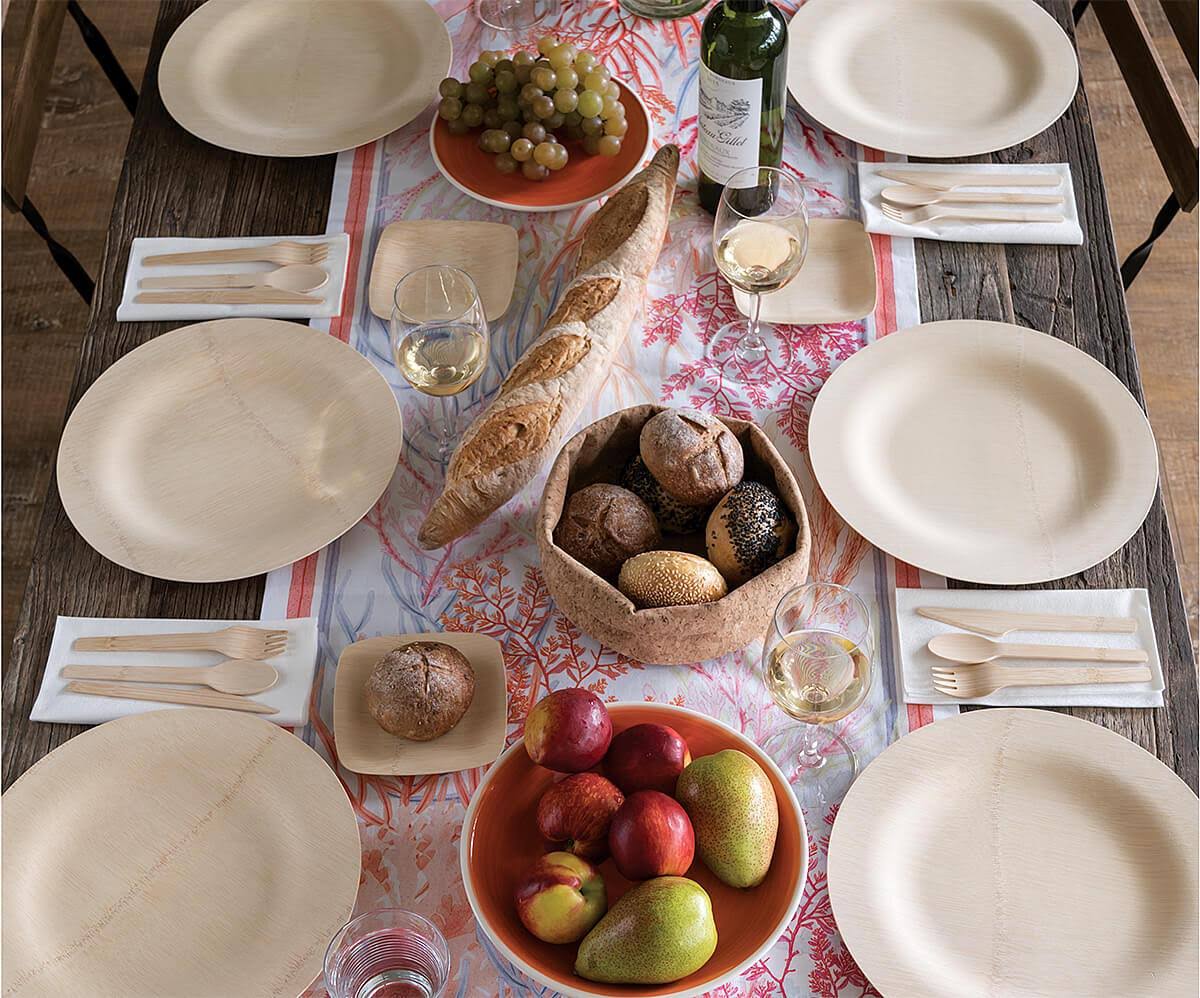 Bambu, Veneerware Square Bamboo Plates - 11 Inches, 25-Pack