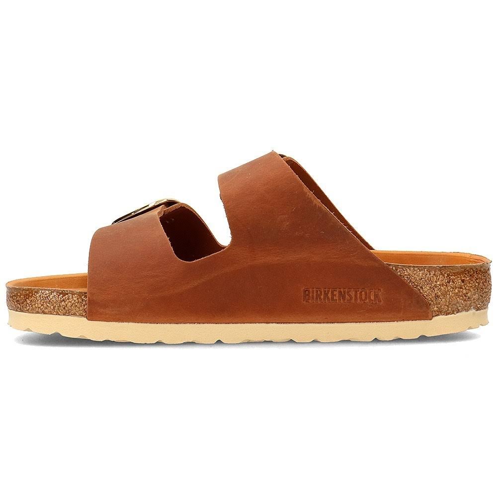 Birkenstock Arizona Big Buckle Oiled Leather Sandals - Cognac