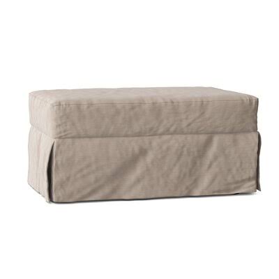 Birch Lane Fairchild 44x22 Rectangle Standard Ottoman Body Fabric: Sunbrella Canvas Flax