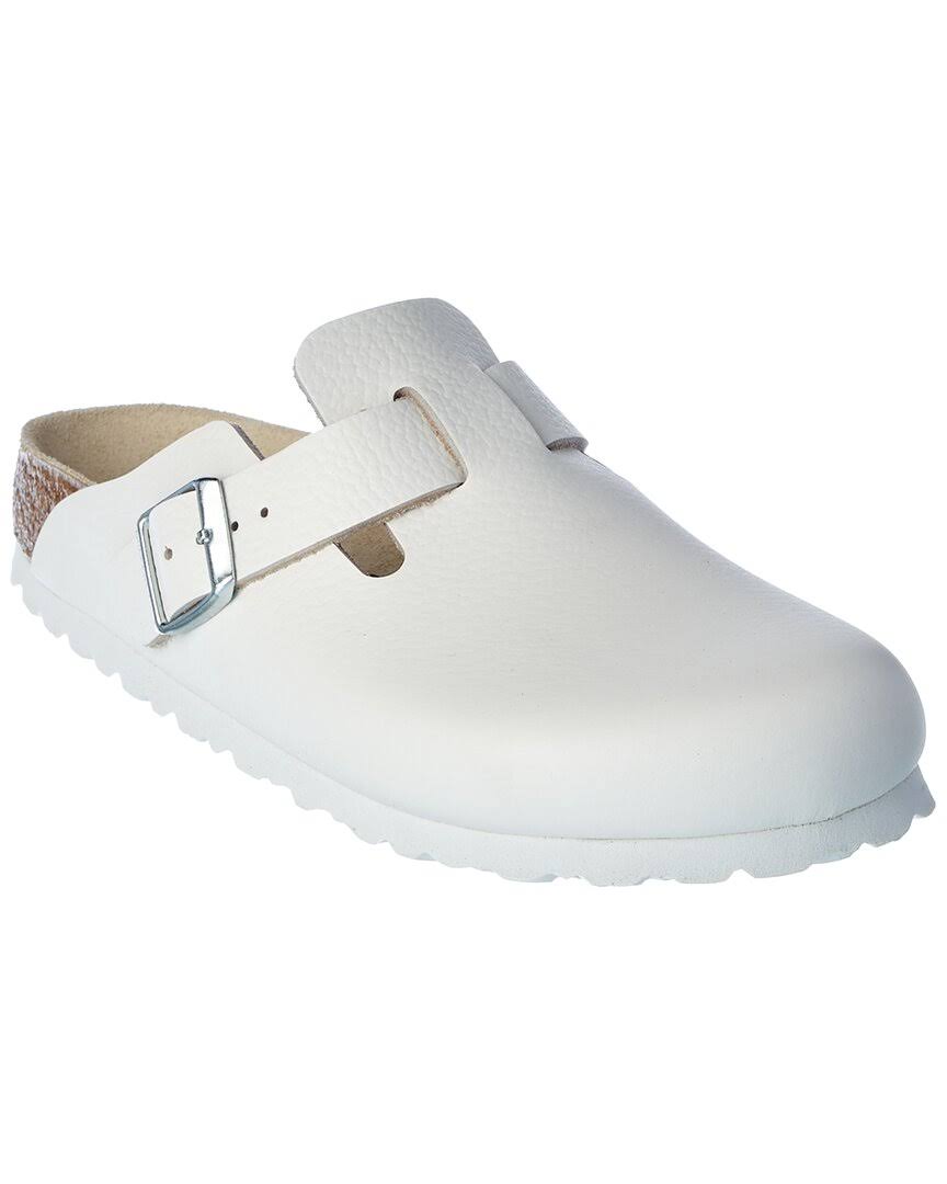 Birkenstock Women's Boston Leather Clog, 35 / White