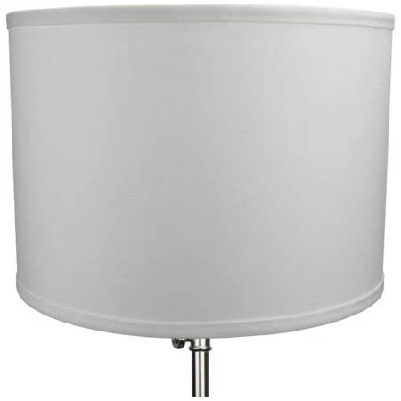 14x22 Linen Drum Lamp Shade Red Barrel Studio Color: Nickel/White