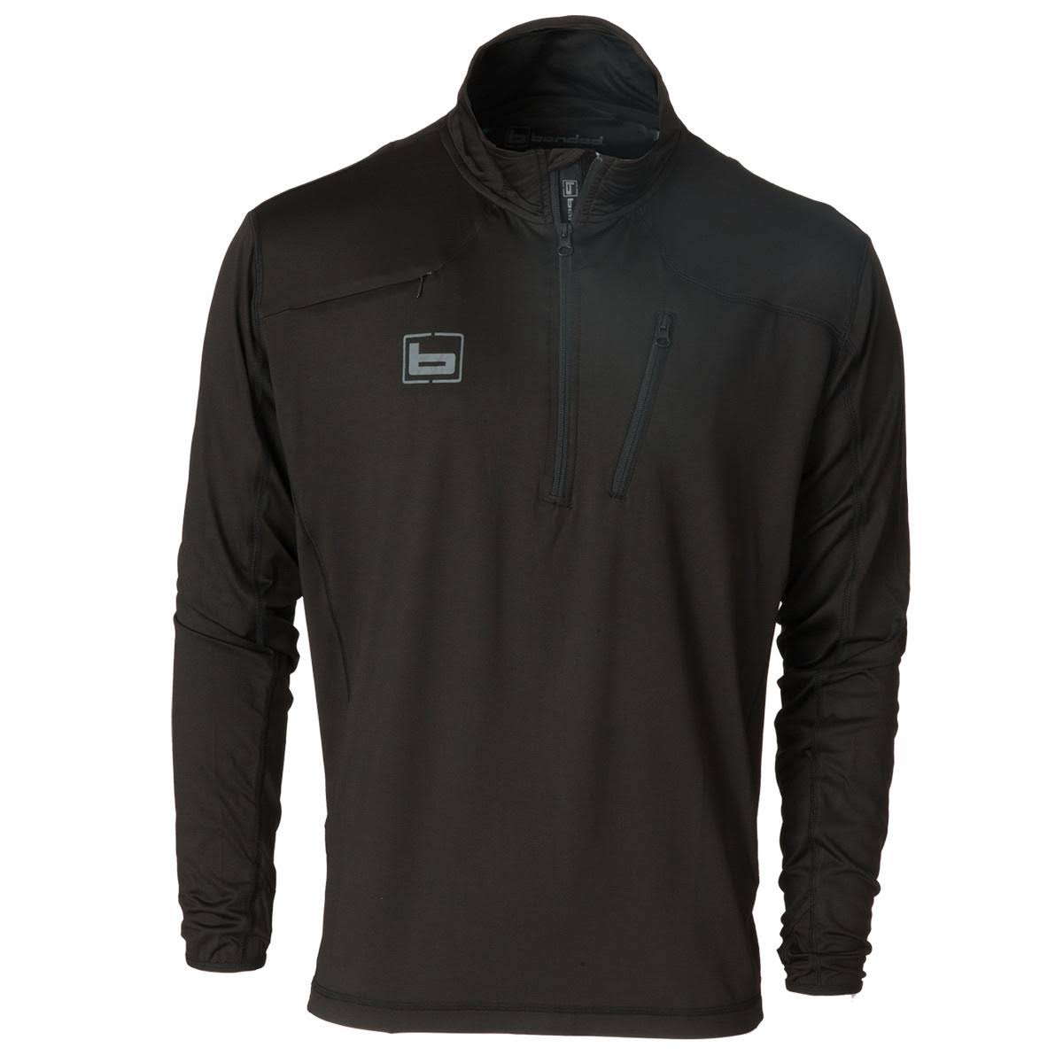 Banded Men's Tec Stalker 1/4 Zip Casual Pullover (Black & Grey)