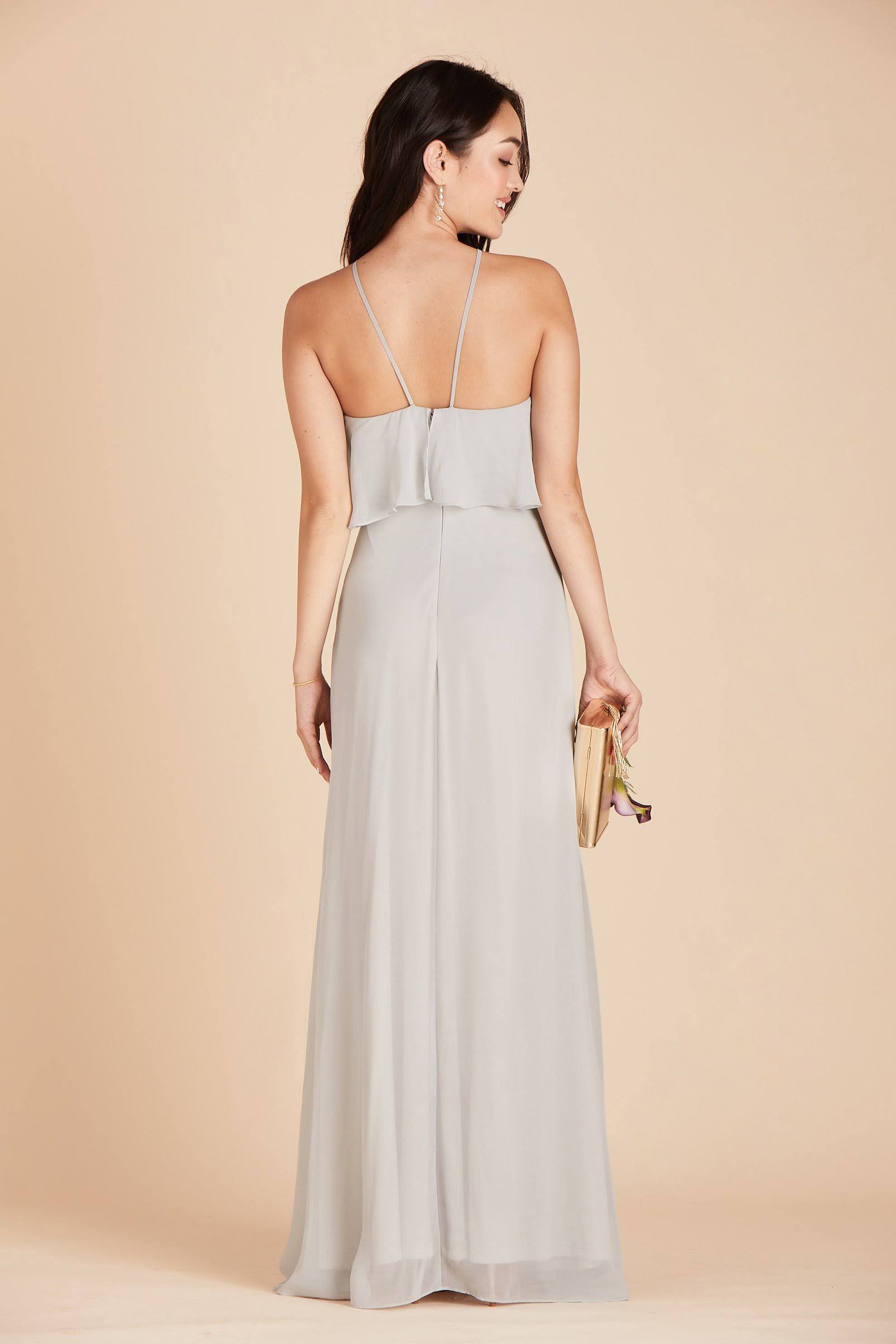 Birdy Grey Jules Chiffon Bridesmaid Dress in Dove Gray XL / Dove Gray
