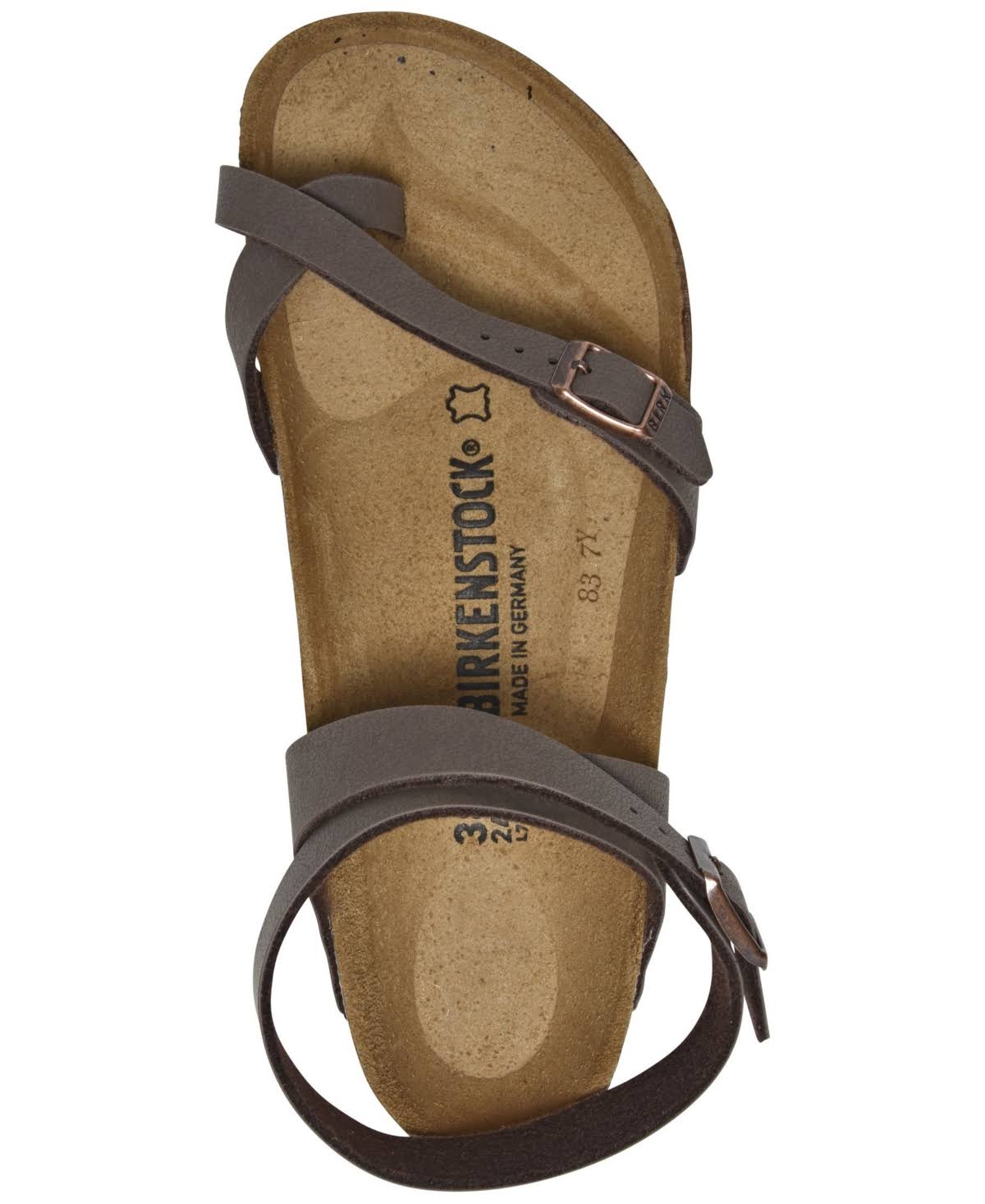 Women's Birkibuc Yara Leather Sandal in Mocha by Birkenstock