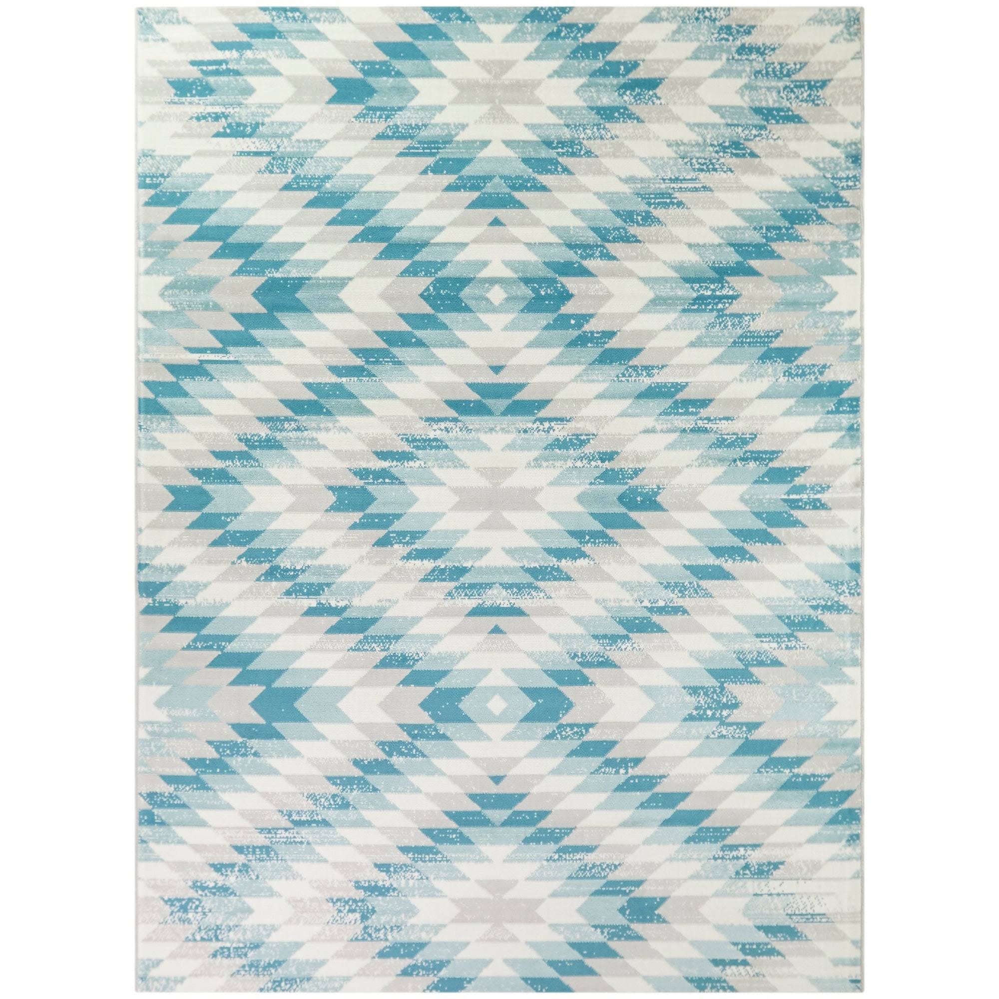 Josefa Diamond Indoor/Outdoor Area Rug - 7&10x22 x 10& - Black