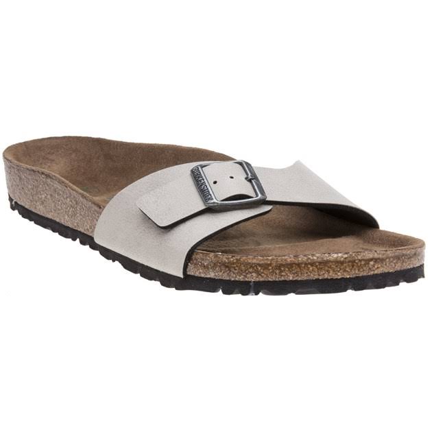 Birkenstock Arizona Birko-Flor Pull Up Stone Two-Strap Sandals