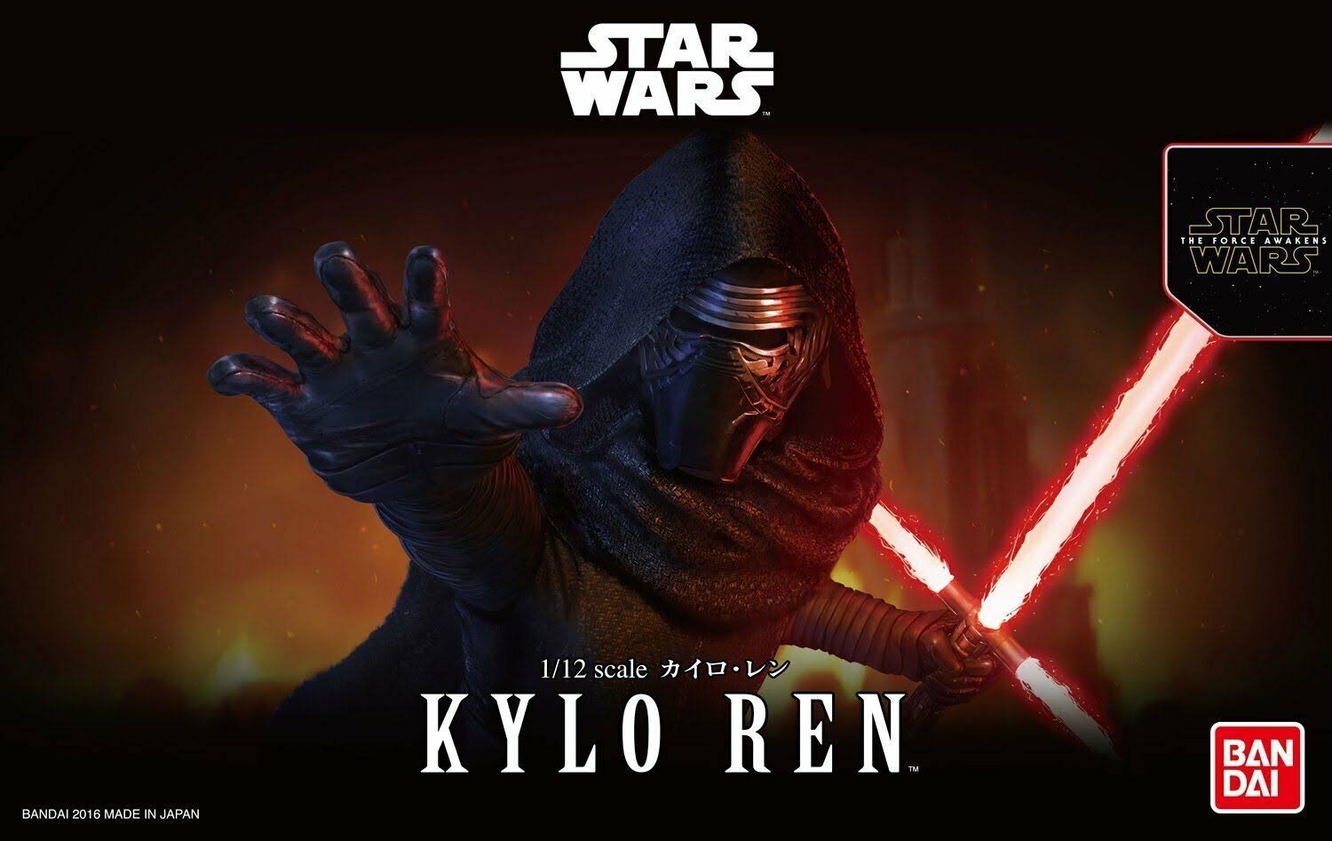 Bandai Toys Star Wars Cairo Ren 1/12 Scale Plastic Model Japan