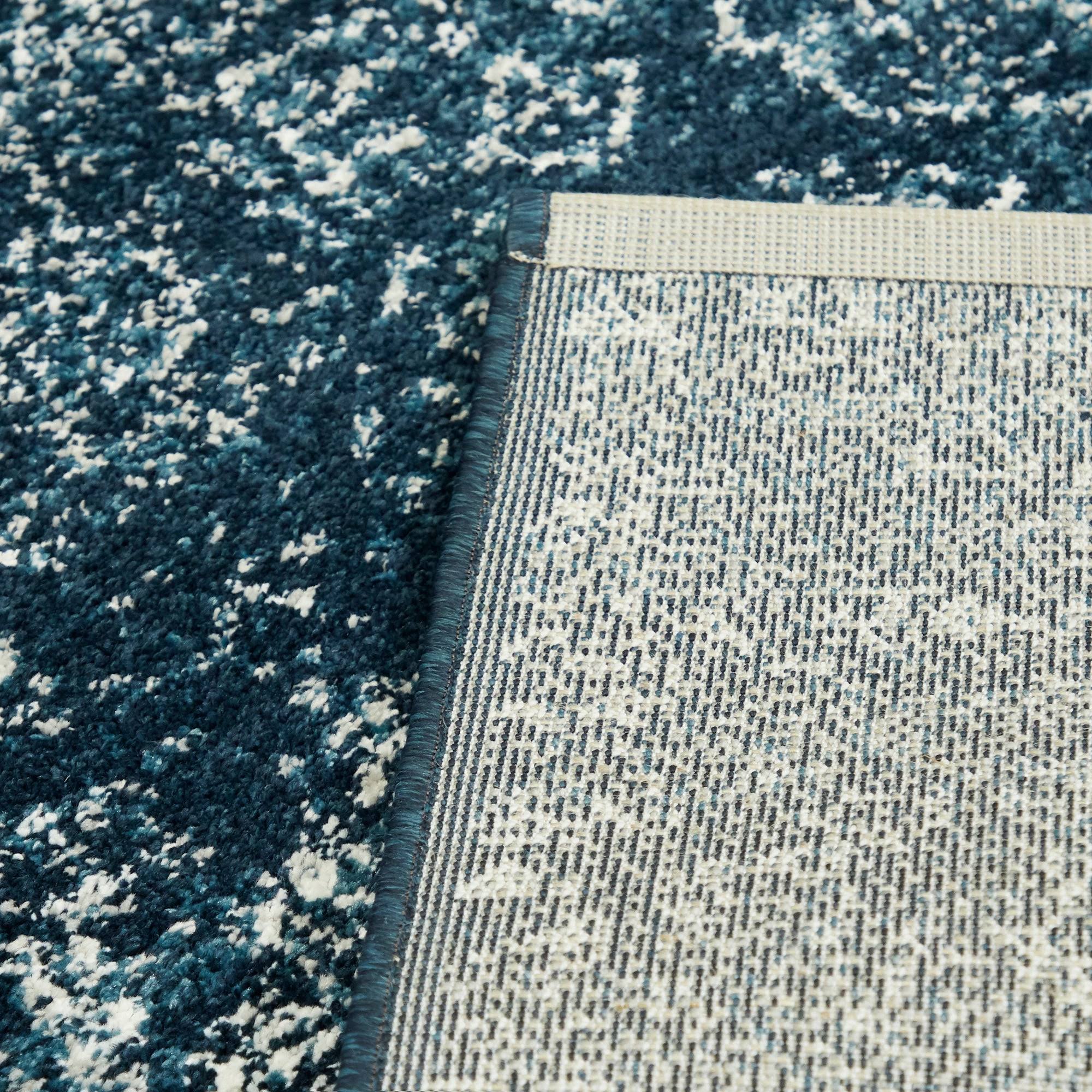 BALTA Finn Dark Blue 8 ft. x 10 ft. Overdyed Persian Area Rug