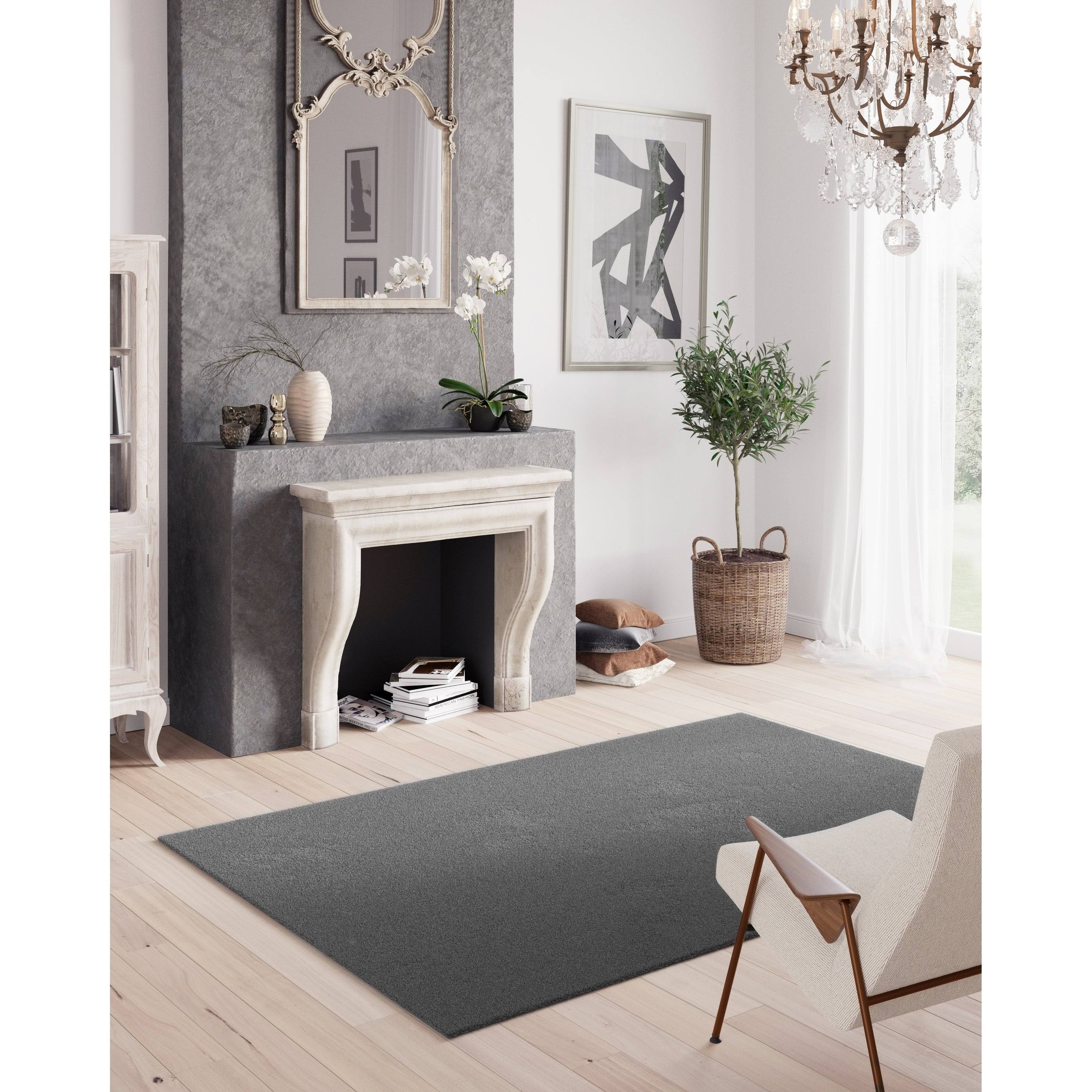 Tooele Dark Grey Area Rug - 5&3x22 x 7&6x22