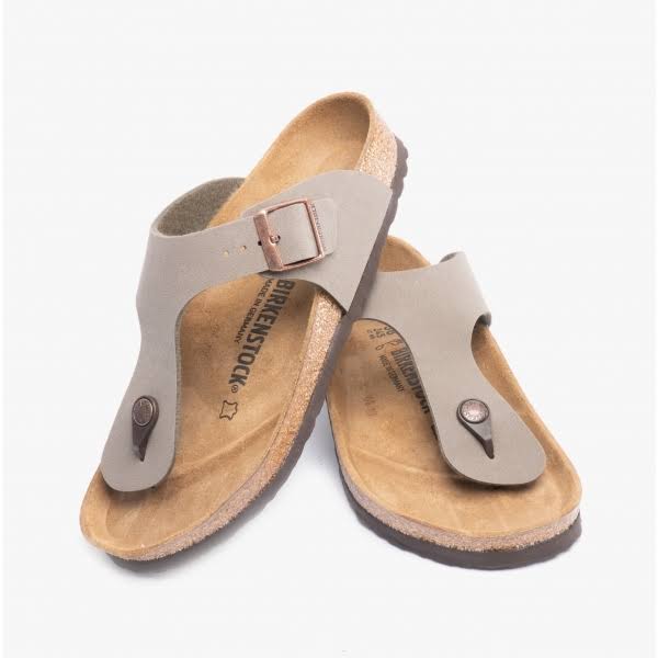 Birkenstock Ramses Birko-Flor Nubuck Stone Thong Sandals