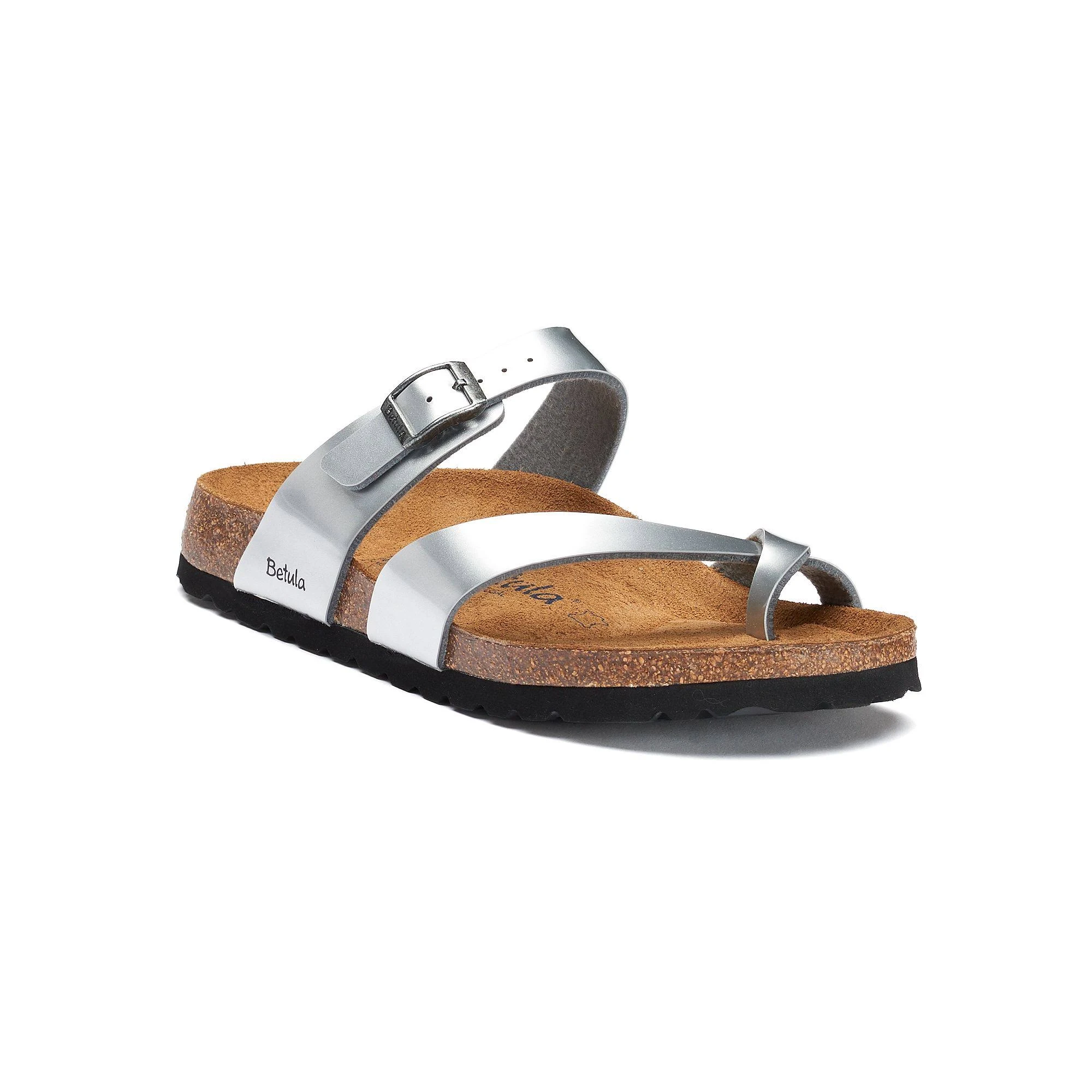 Betula by Birkenstock Mia Women's Footbed Sandals, 6 / Metal Silver