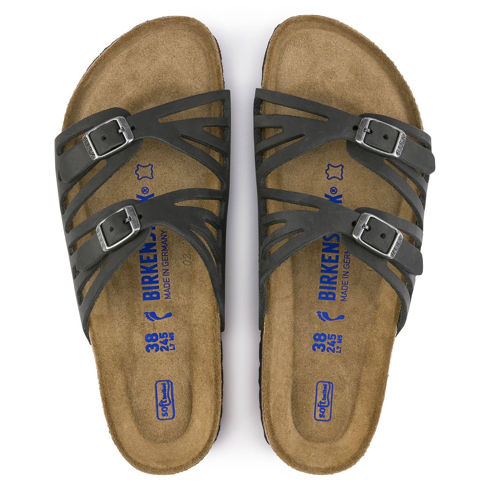 Birkenstock Women's Granada Soft Footbed Sandal - 38 - Tobacco Oiled Leather