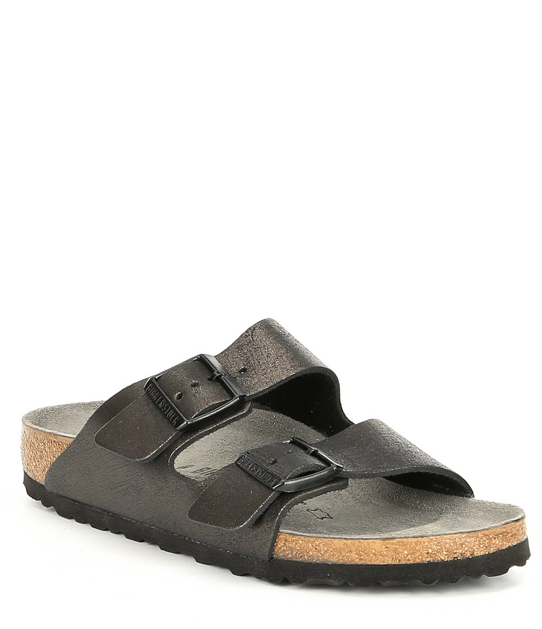 Birkenstock Women's Arizona Sandal - 36 - Washed Metallic Antique Black