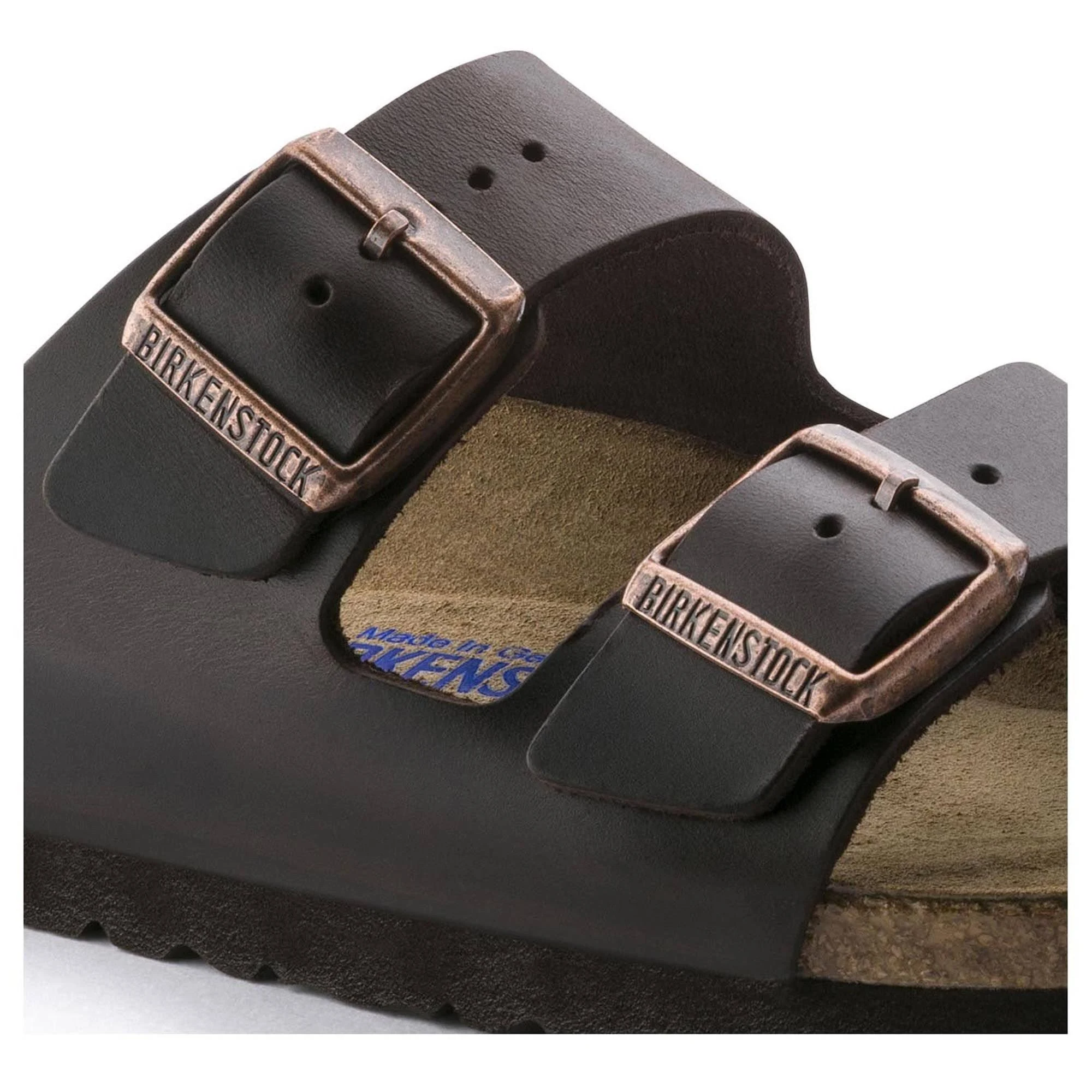 Birkenstock Arizona Soft Footbed Sandal - 38 - Brown Amalfi Leather