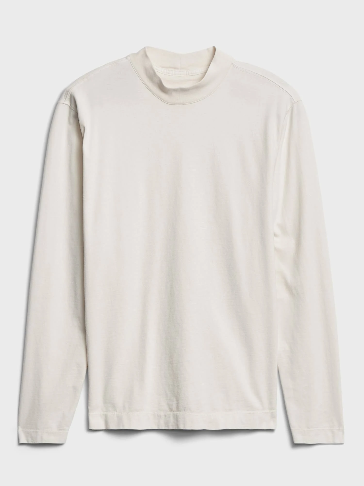 Banana Republic men's Authentic Supima Mock-Neck T-Shirt Transition Cream White Tall Size XXL