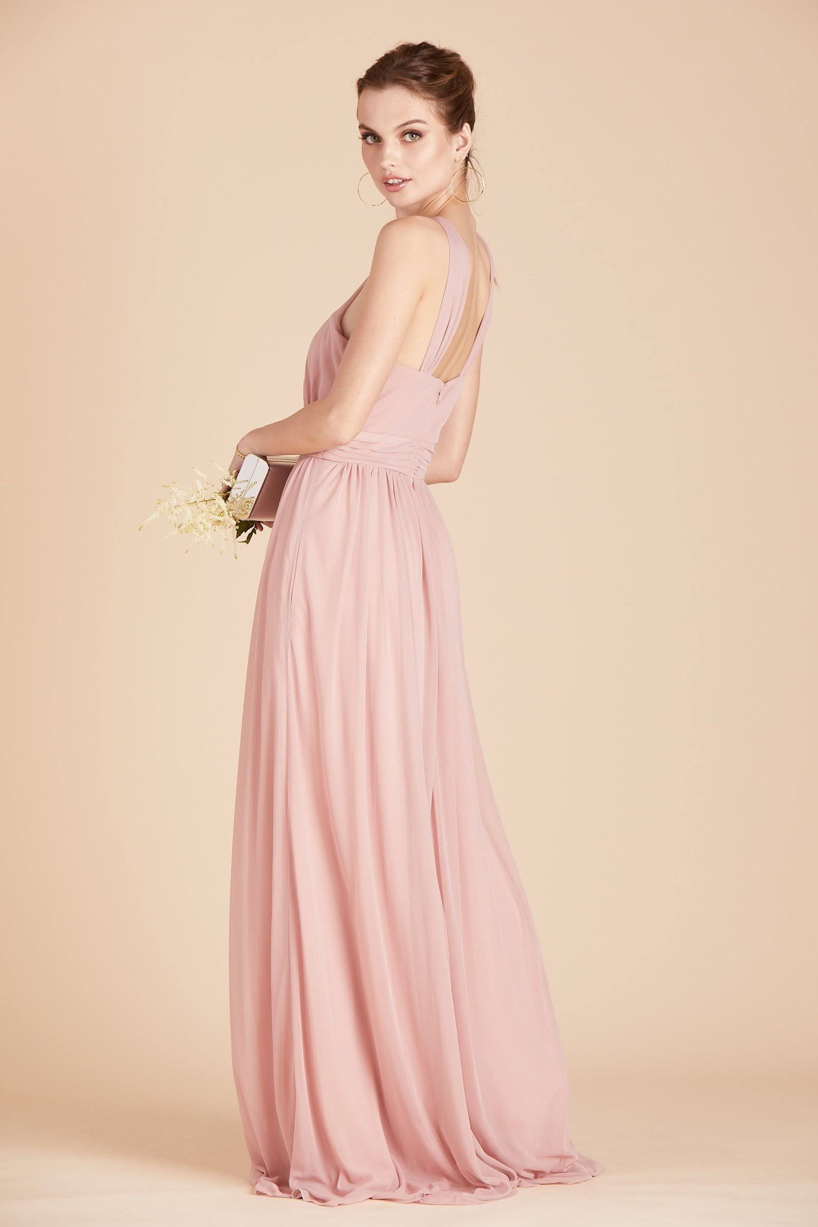Birdy Grey Kiko Bridesmaid Dress in Dusty Rose S / Dusty Rose