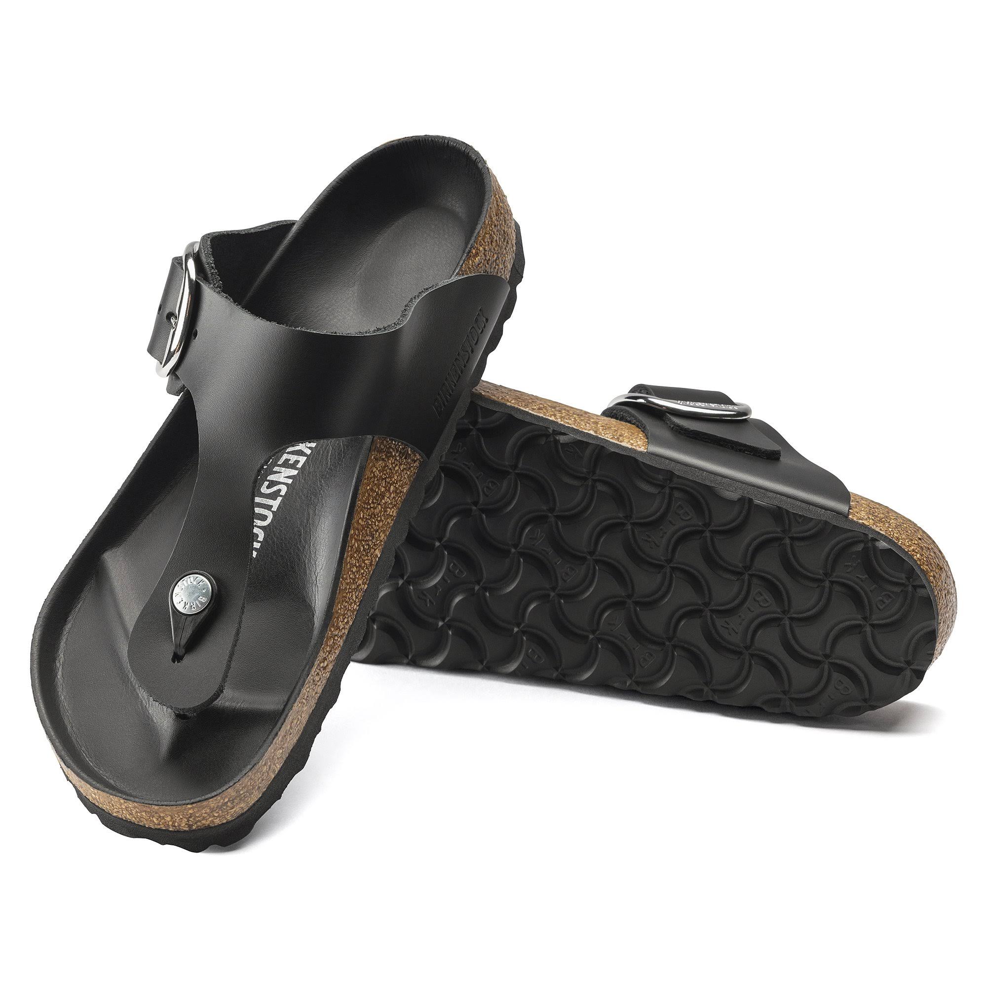 Birkenstock Gizeh Big Buckle Leather Women's Sandals Black