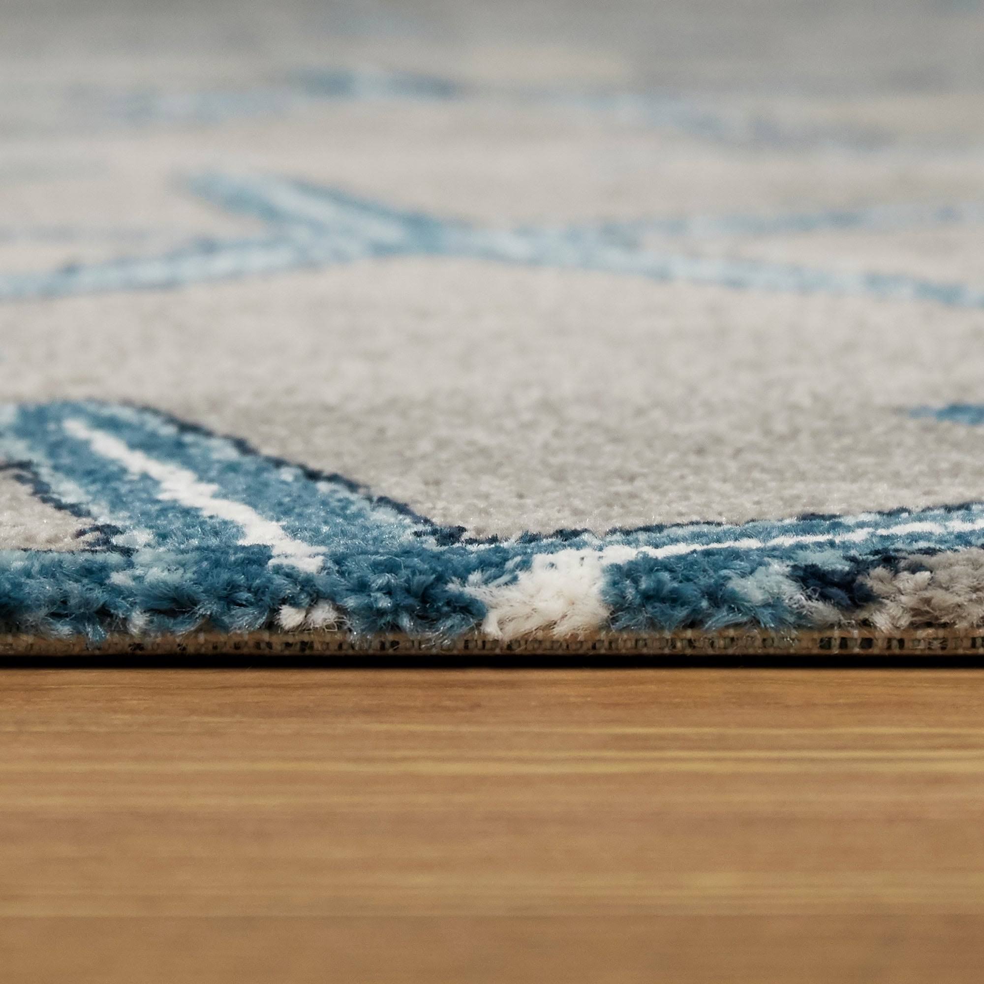 BALTA Massau Dark Blue 5 ft. x 7 ft. Coastal Starfish Area Rug