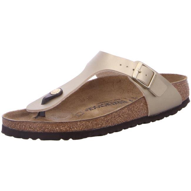 Birkenstock Gizeh Gold Birko Flor Sandals Slippers Slides Buckle Regular Gold / EU 42 / Regular