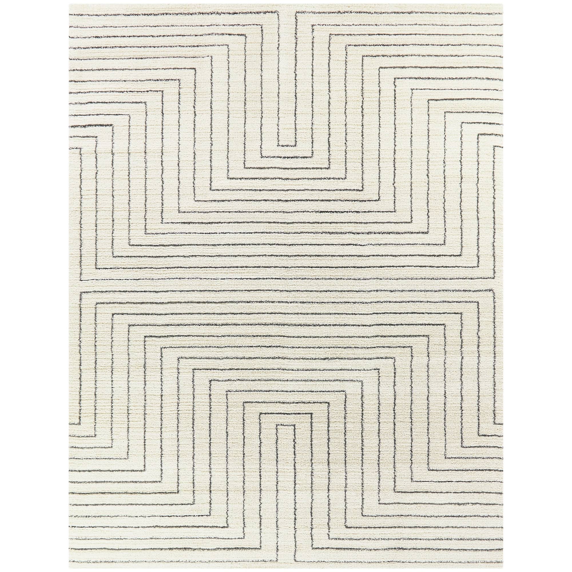 BALTA Carmody Charcoal 8 ft. x 10 ft. Modern Stripe Area Rug, Grey