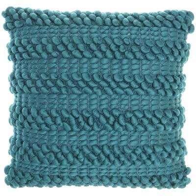 Braxton Throw Pillow Cover & Insert Color: Teal, Size: 17x22H x 17x22W