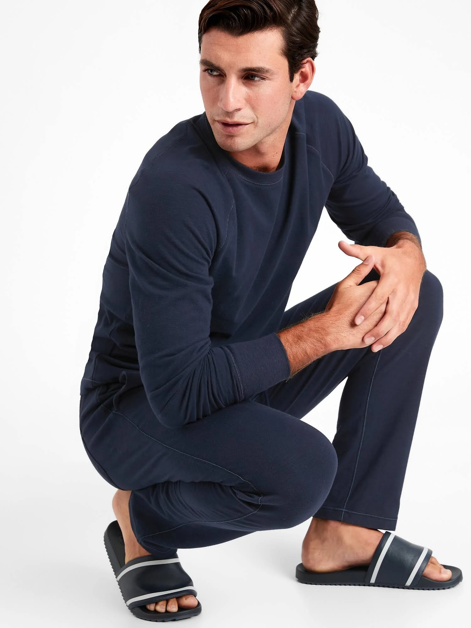 Banana Republic Men's Cozy Lounge Pant Navy Tall Size XXL