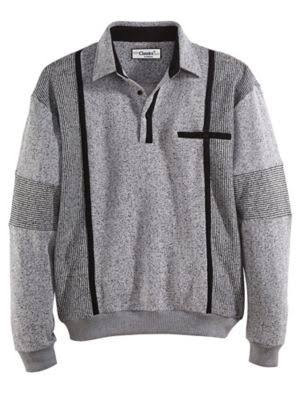 Palmland Men's Fleece Polo, Grey 2XL