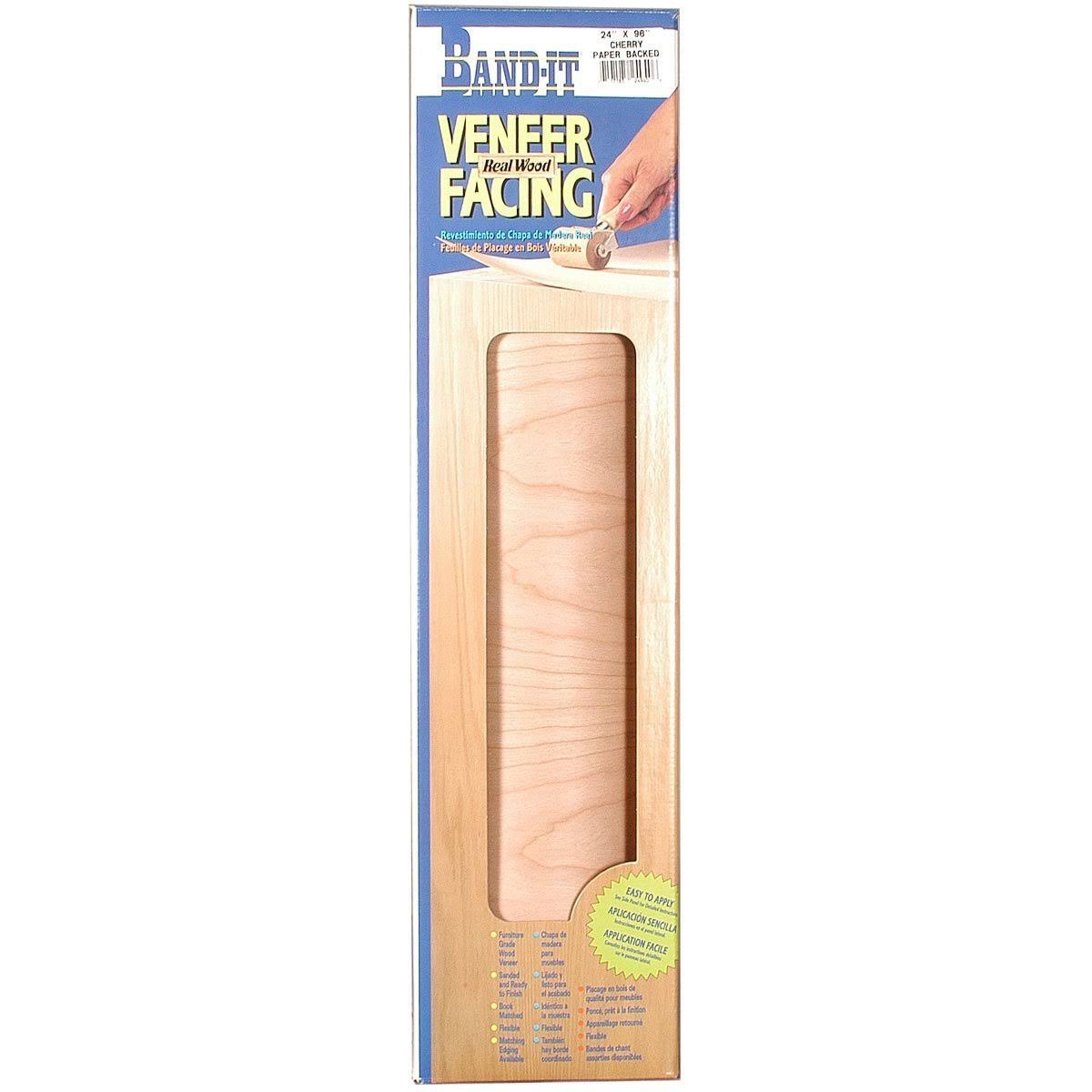 Band-It 24924 Iron-On Real Wood Veneer Facing, 24x22 x 96