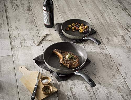 Ballarini 75002-614 Parma Nonstick Fry Pan Set, 3-pc, Granite