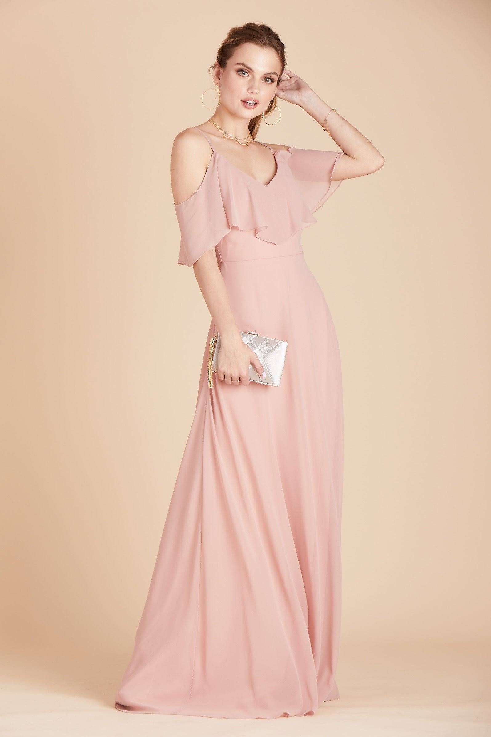 Birdy Grey Jane Convertible Chiffon Bridesmaid Dress in Dusty Rose XXL / Dusty Rose / No Slit