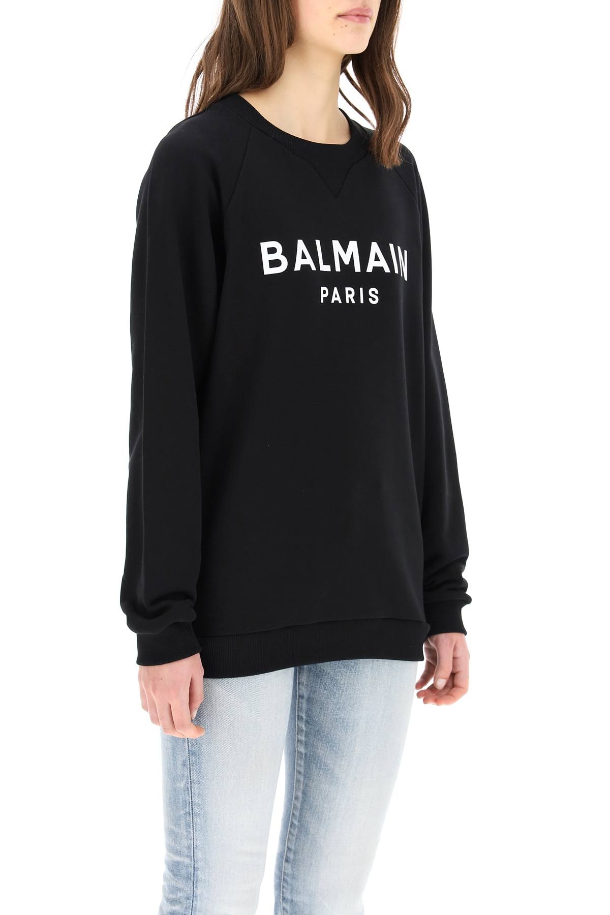 Balmain Black & White Logo Sweatshirt