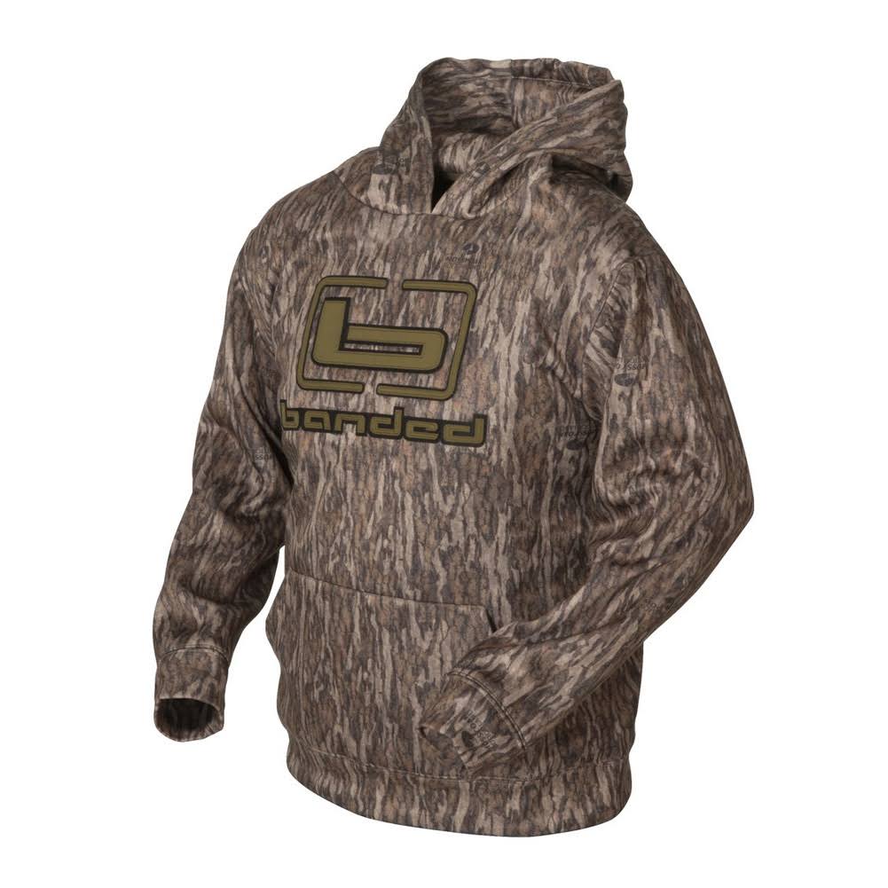 Banded Logo Hoodie, Mossy Oak Bottomland, Large