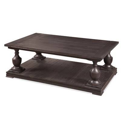 Harlingen Solid Wood Coffee Table with Storage Color: Coffee Bean