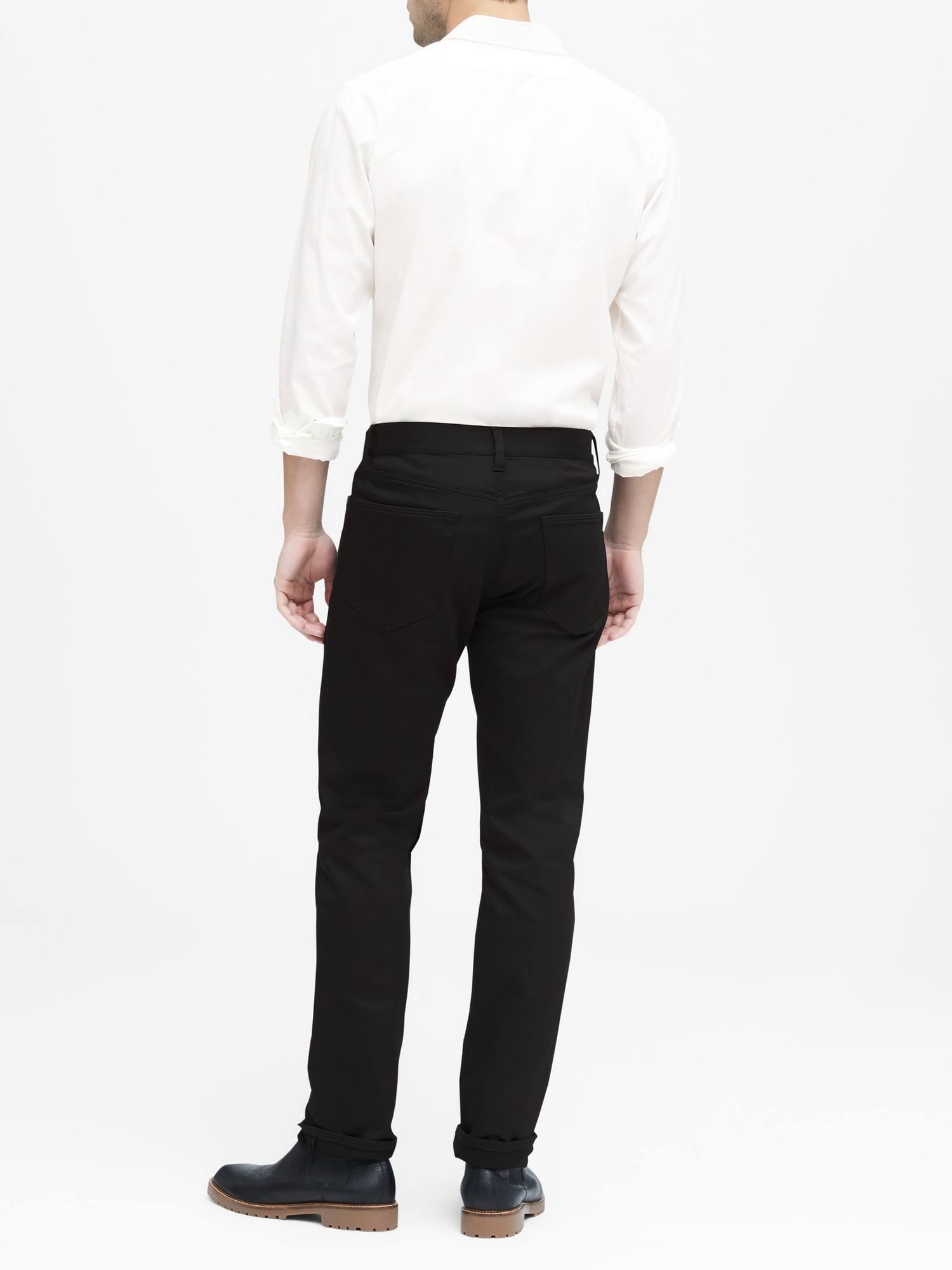 Banana Republic Men's Slim Traveler Pant Stay Black Size 33W 34L